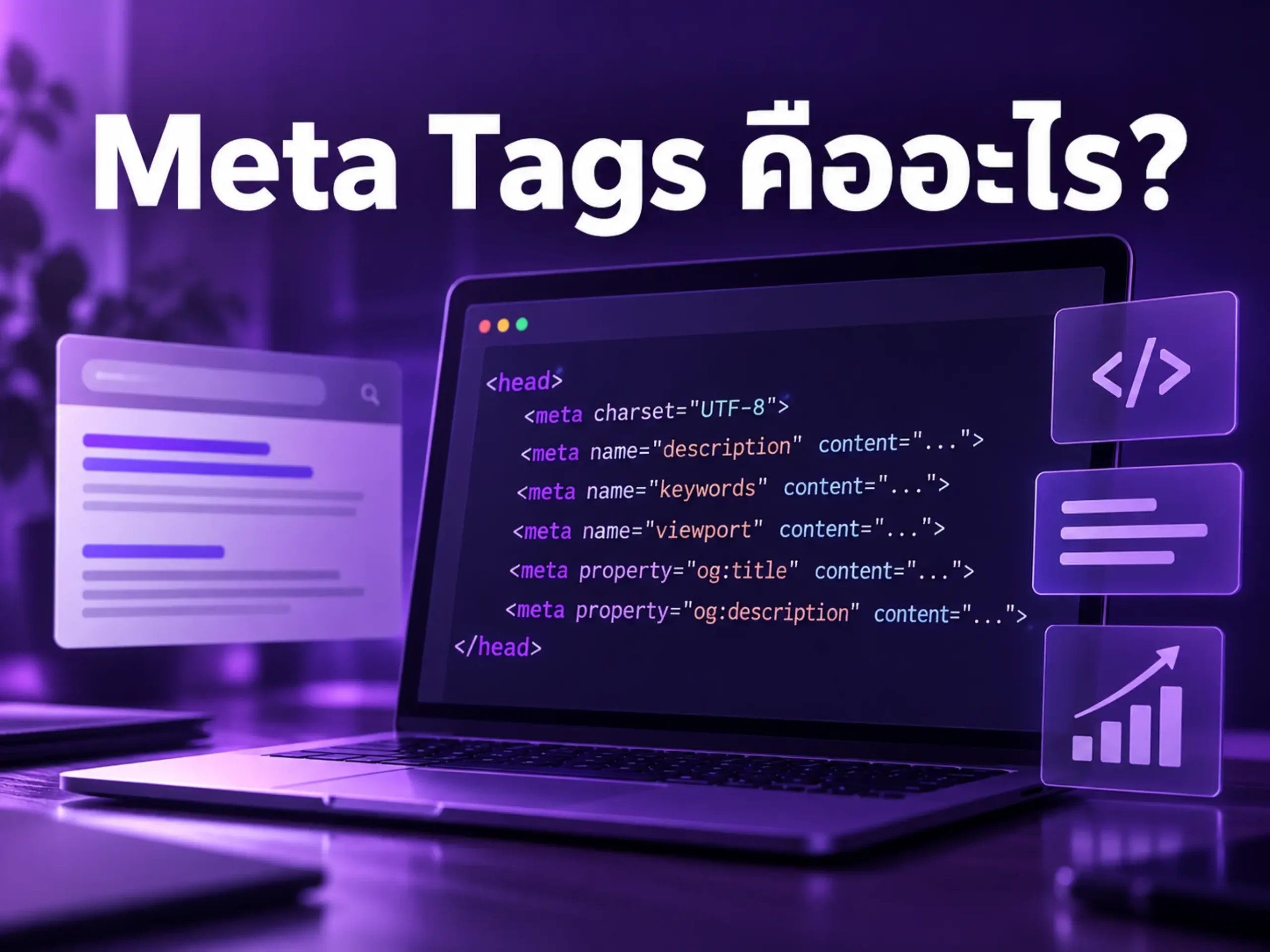 Meta Tags คืออะไร? คู่มือฉบับสมบูรณ์ในการเพิ่มประสิทธิภาพ SEO 1 1136 meta tags Horizontal
