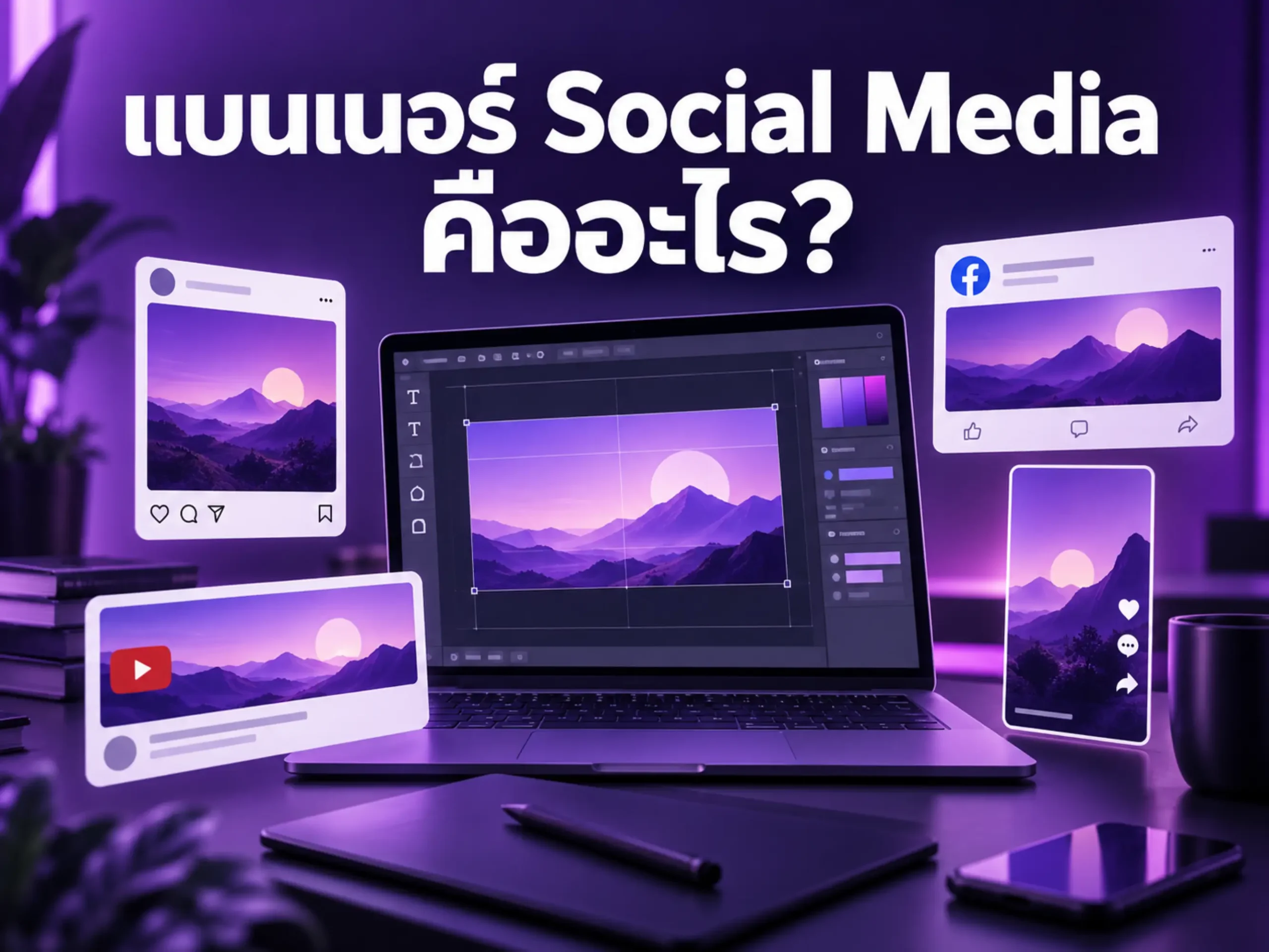 แบนเนอร์ Social Media คืออะไร? ขนาดและวิธีออกแบบให้เหมาะกับแต่ละแพลตฟอร์ม 1 1226 social media banner Horizontal