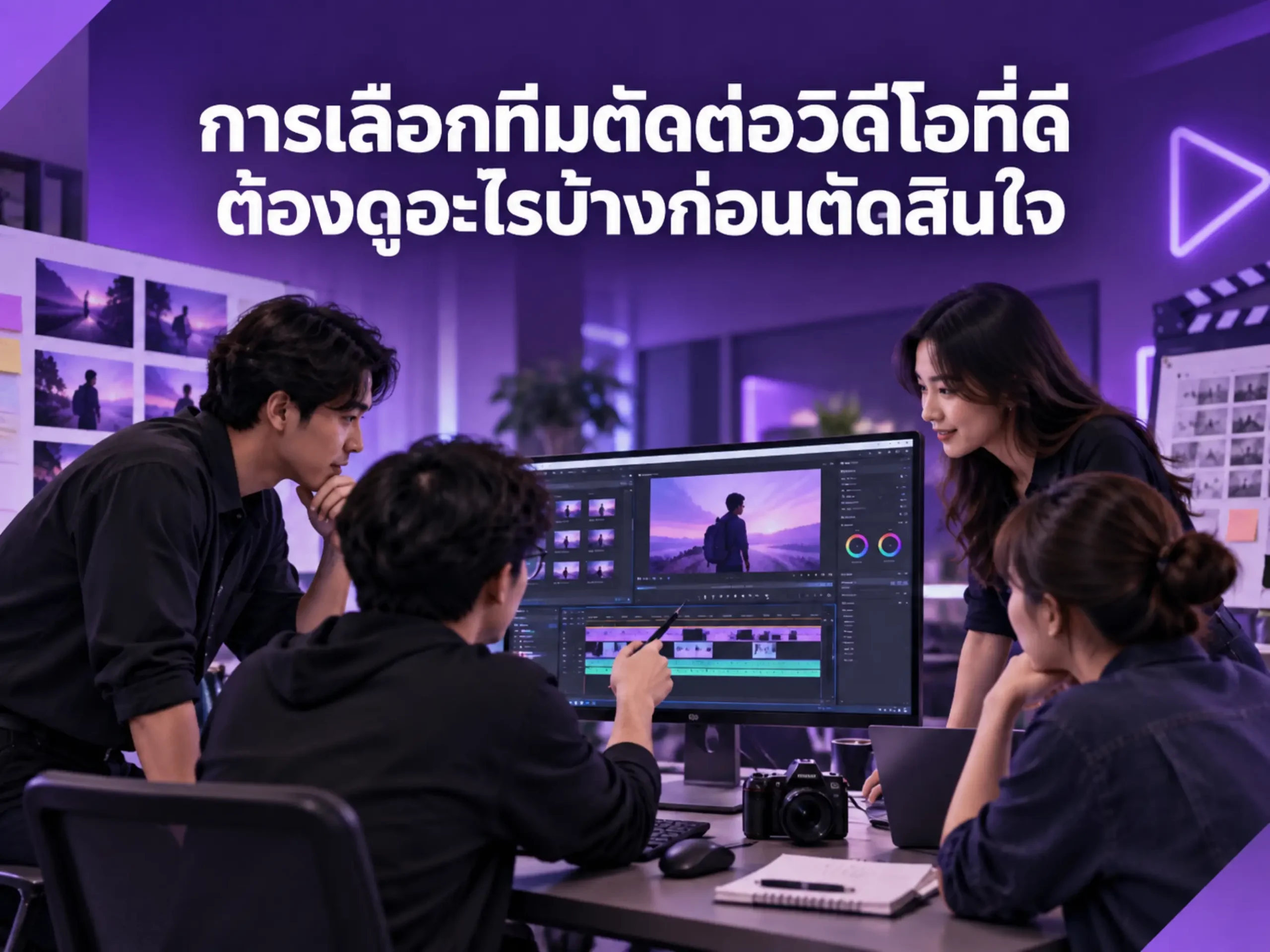 การเลือกทีมตัดต่อวิดีโอที่ดี ต้องดูอะไรบ้างก่อนตัดสินใจจ้าง? 1 7780 choose video editing team Horizontal